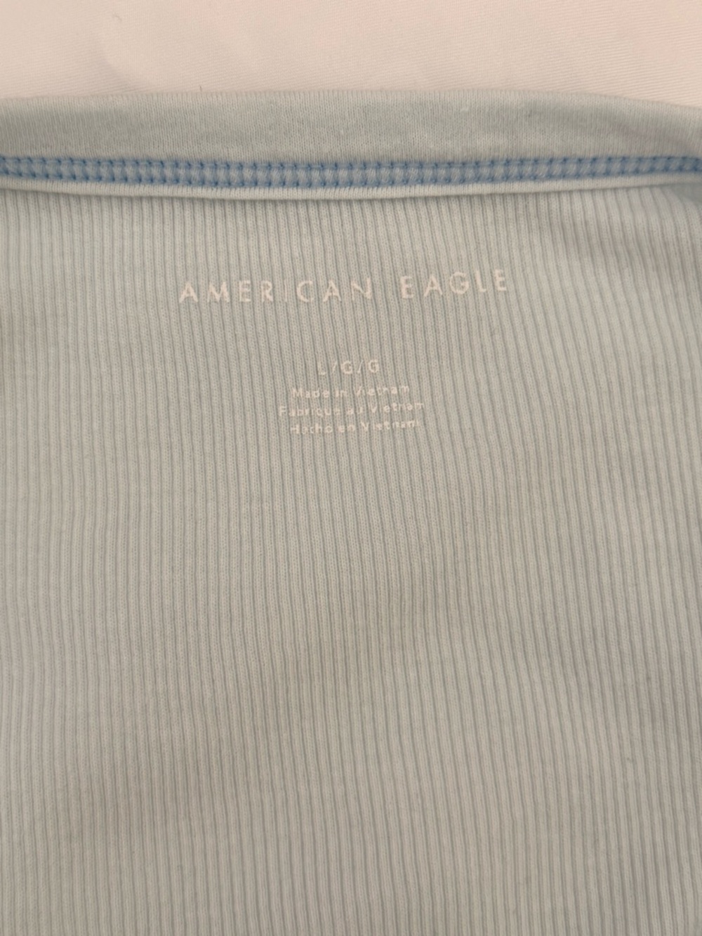 American Eagle Outfitters Light Blue Ribbed Tank - Picture 3 of 3